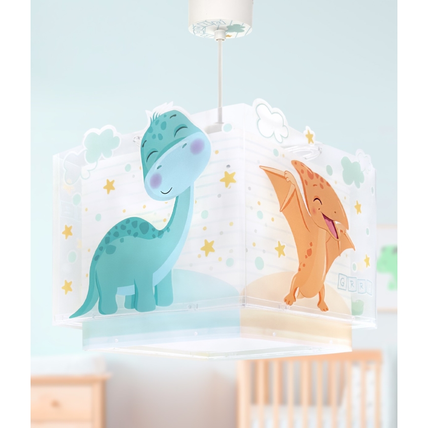 Dalber 63452 - Żyrandol dziecięcy BABY DINOS 1xE27/15W/230V wielobarwny