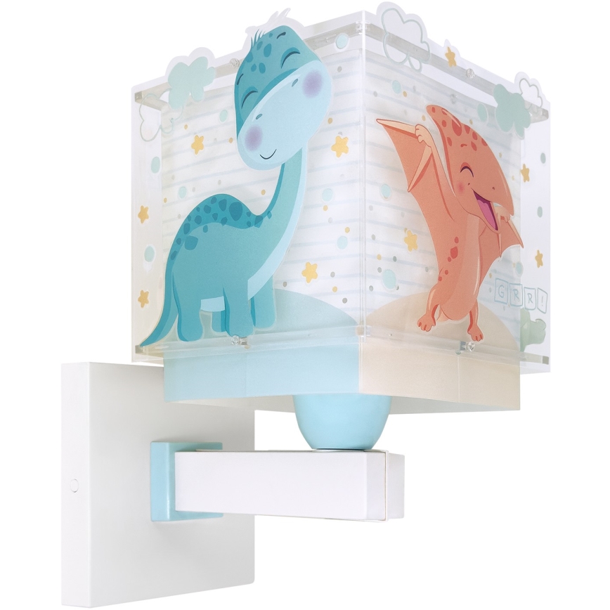 Dalber 63459 - Dziecięca lampa ścienna BABY DINOS 1xE27/15W/230V wielobarwna