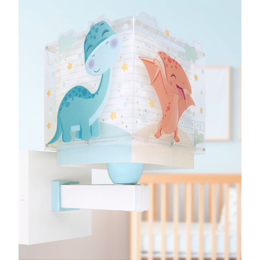 Dalber 63459 - Dziecięca lampa ścienna BABY DINOS 1xE27/15W/230V wielobarwna