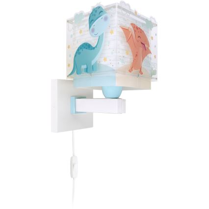 Dalber 63459 - Dziecięca lampa ścienna BABY DINOS 1xE27/15W/230V wielobarwna