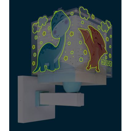 Dalber 63459 - Dziecięca lampa ścienna BABY DINOS 1xE27/15W/230V wielobarwna
