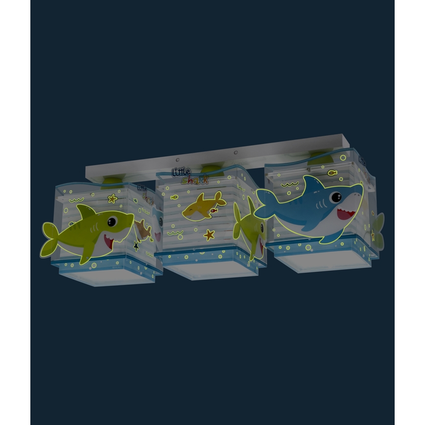 Dalber 63473 - Plafon dziecięcy BABY SHARK 3xE27/60W/230V