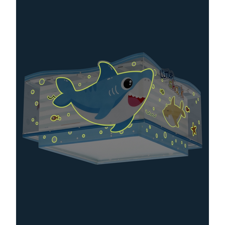 Dalber 63476 - Plafon dziecięcy BABY SHARK 2xE27/60W/230V