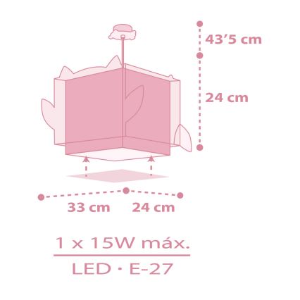 Dalber 64482 - Żyrandol dziecięcy LITTLE FRIENDS 1xE27/15W/230V