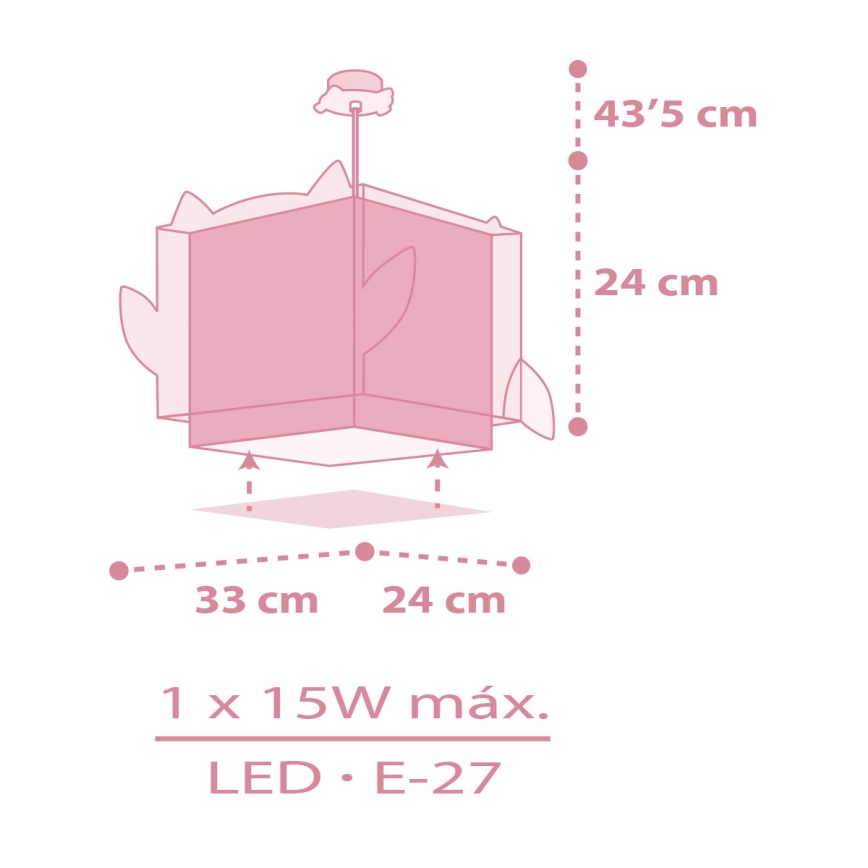 Dalber 64482 - Żyrandol dziecięcy LITTLE FRIENDS 1xE27/15W/230V