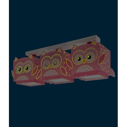 Dalber 64483 - Plafon dziecięcy LITTLE FRIENDS 3xE27/15W/230V