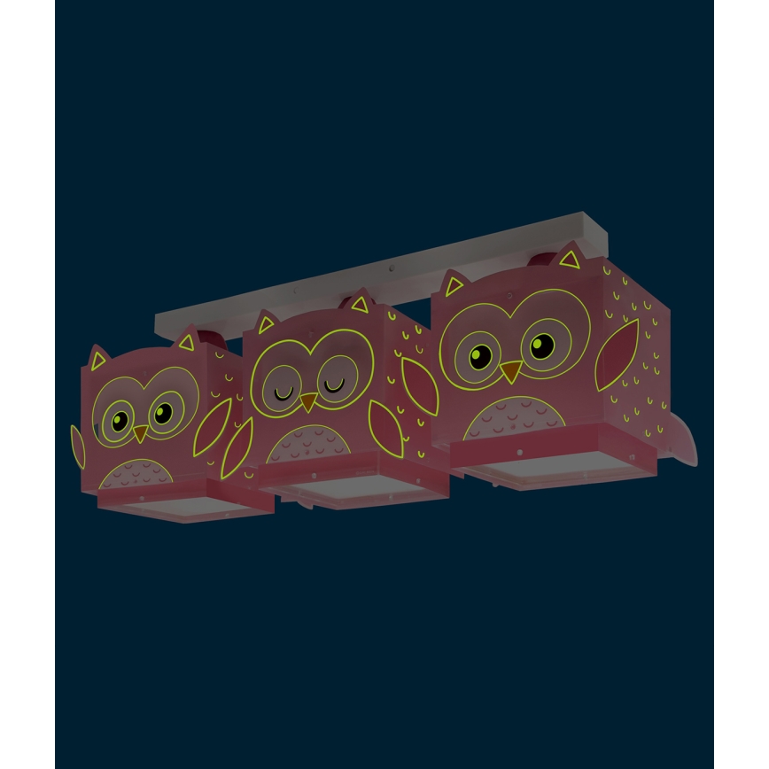 Dalber 64483 - Plafon dziecięcy LITTLE FRIENDS 3xE27/15W/230V