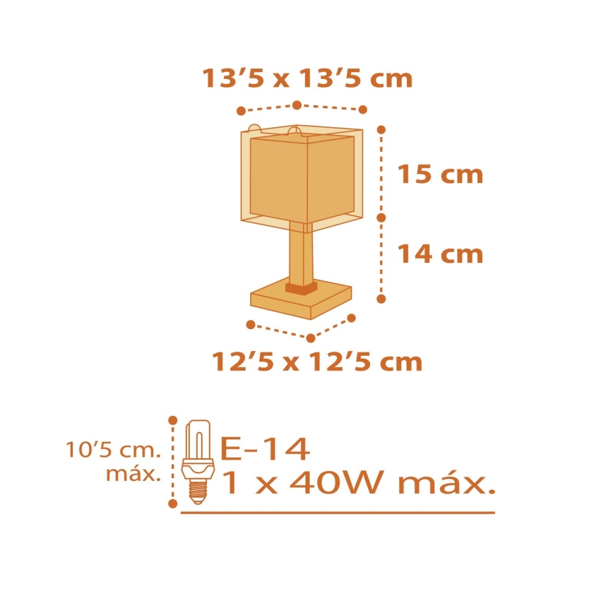 Dalber 64561 - Lampka dziecięca LITTLE TIGER 1xE14/40W/230V