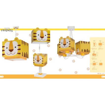 Dalber 64561 - Lampka dziecięca LITTLE TIGER 1xE14/40W/230V