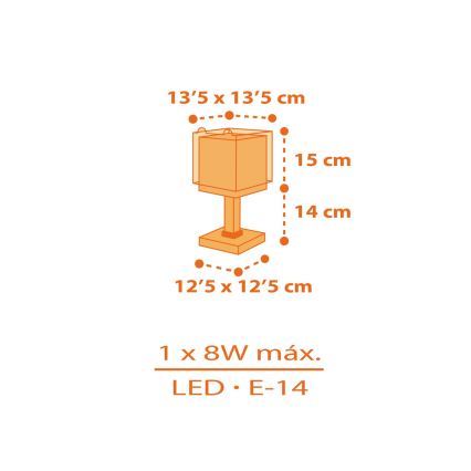 Dalber 64561N - LED lampka dziecięca LITTLE TIGGER 1xG4/4W/230V pomarańczowa