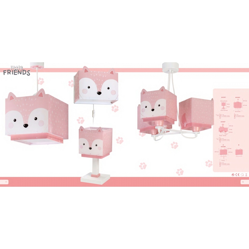 Dalber 64581 - Lampka dziecięca LITTLE FOX 1xE14/40W/230V