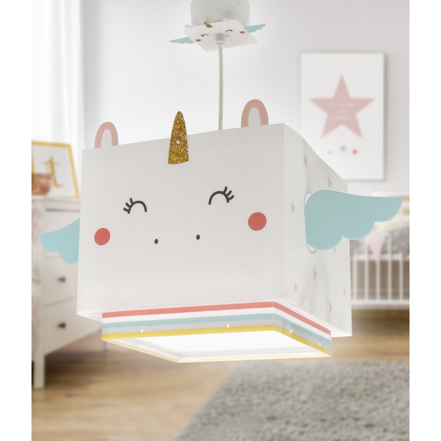 Dalber 64592 - Żyrandol dziecięcy LITTLE UNICORN 1xE27/15W/230V
