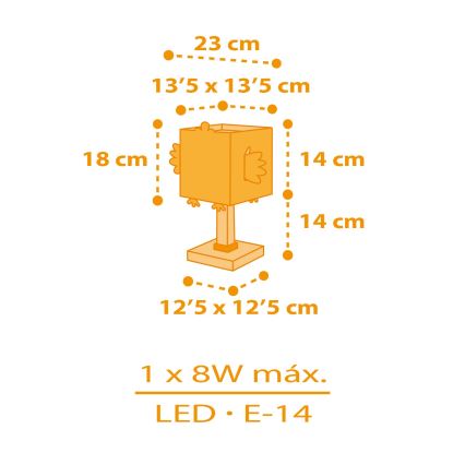 Dalber 64641 - Lampka dziecięca LITTLE CHICKEN 1xE14/8W/230V