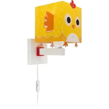 Dalber 64649 - Kinkiet dziecięcy LITTLE CHICKEN 1xE27/15W/230V