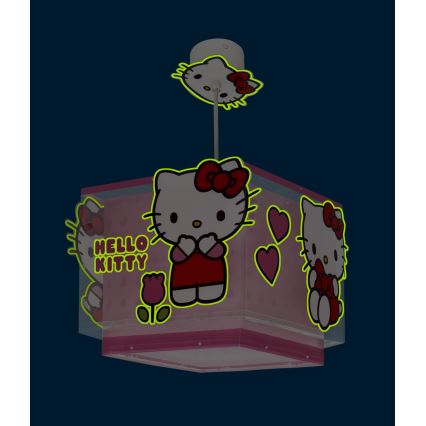 Dalber 73262 - Dziecięcy żyrandol HELLO KITTY 1xE27/15W/230V różowy