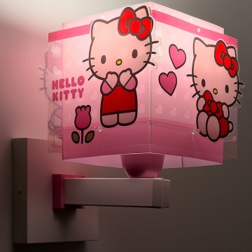 Dalber 73269 - Kinkiet dziecięcy HELLO KITTY 1xE27/15W/230V różowy