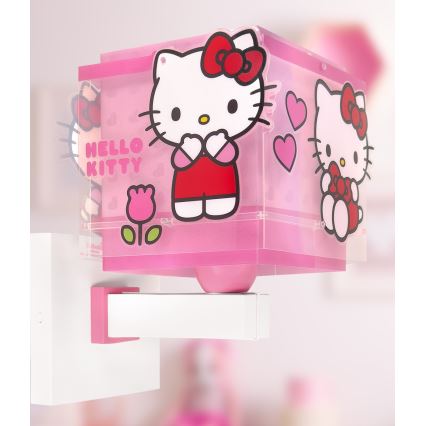 Dalber 73269 - Kinkiet dziecięcy HELLO KITTY 1xE27/15W/230V różowy