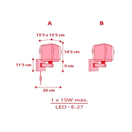 Dalber 73269 - Kinkiet dziecięcy HELLO KITTY 1xE27/15W/230V różowy