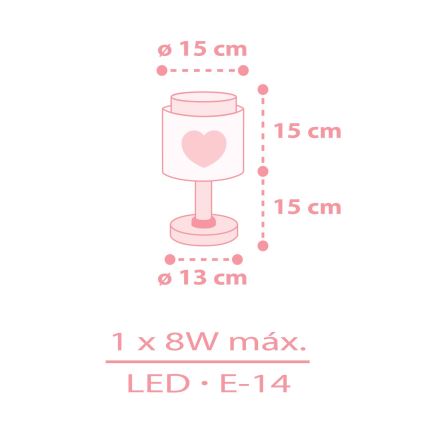 Dalber 76011NS - LED lampka dziecięca BABY DREAMS 1xG4/4W/230V różowa