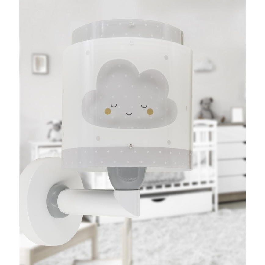 Dalber 76019E - Kinkiet dziecięcy BABY DREAMS 1xE27/15W/230V szare