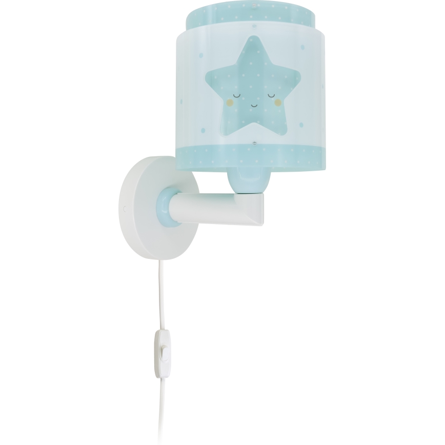 Dalber 76019T - Kinkiet dziecięcy BABY DREAMS 1xE27/15W/230V niebieski