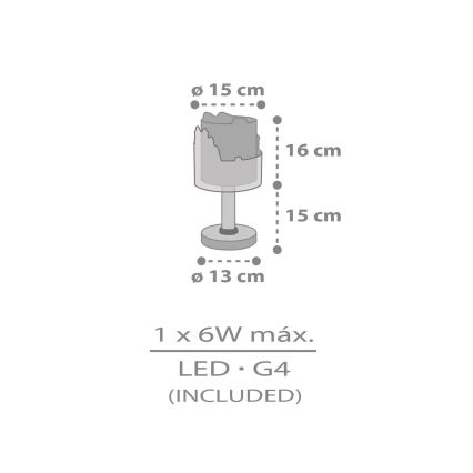 Dalber 76301 - Lampka dziecięca LED SNOOPY 1xG4/4W/230V biała/czerwona