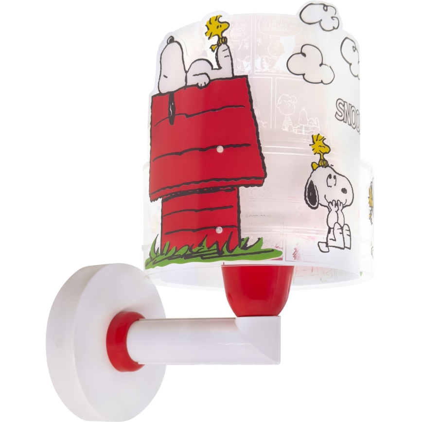 Dalber 76309 - Kinkiet dziecięcy SNOOPY 1xE27/15W/230V biały/czerwony