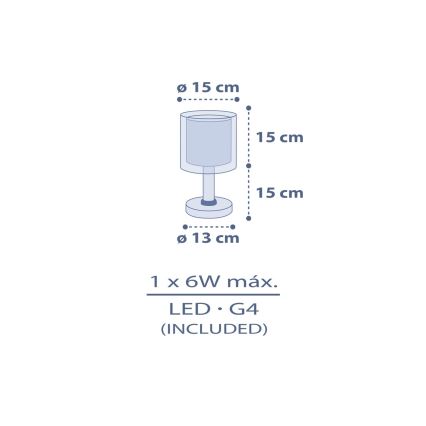 Dalber 76631 - LED lampka dziecięca MOON DREAMS 1xG4/4W/230V niebieska