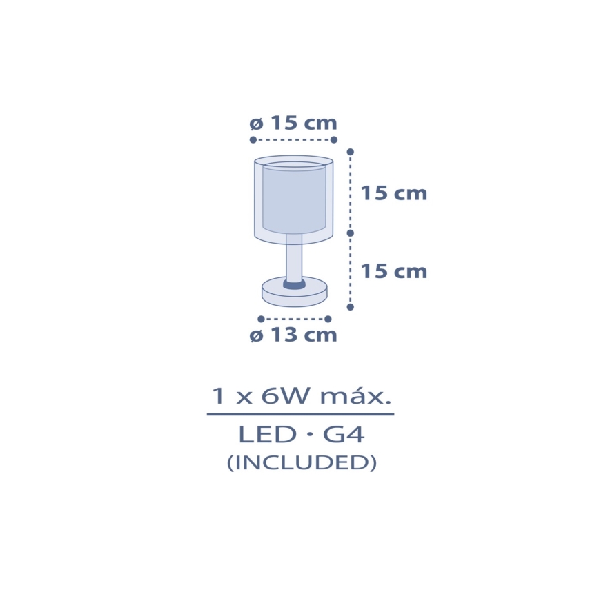 Dalber 76631 - LED lampka dziecięca MOON DREAMS 1xG4/4W/230V niebieska