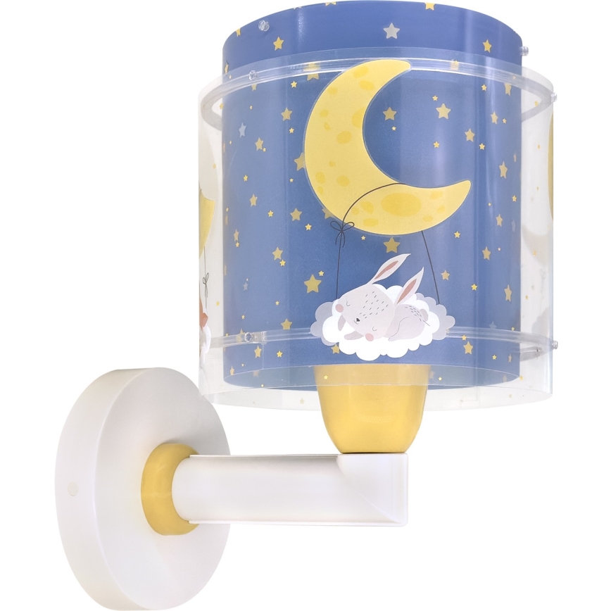 Dalber 76639 - Dziecięca lampa ścienna MOON DREAMS 1xE27/15W/230V niebieska