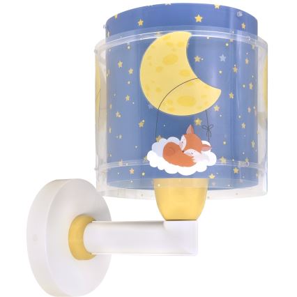 Dalber 76639 - Dziecięca lampa ścienna MOON DREAMS 1xE27/15W/230V niebieska