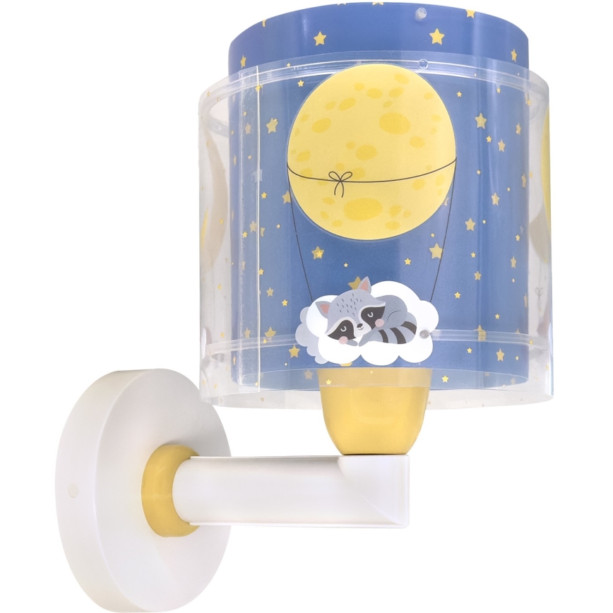 Dalber 76639 - Dziecięca lampa ścienna MOON DREAMS 1xE27/15W/230V niebieska