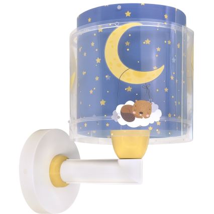Dalber 76639 - Dziecięca lampa ścienna MOON DREAMS 1xE27/15W/230V niebieska