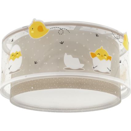 Dalber 76876 - Plafon dziecięcy BABY CHICK 2xE27/15W/230V