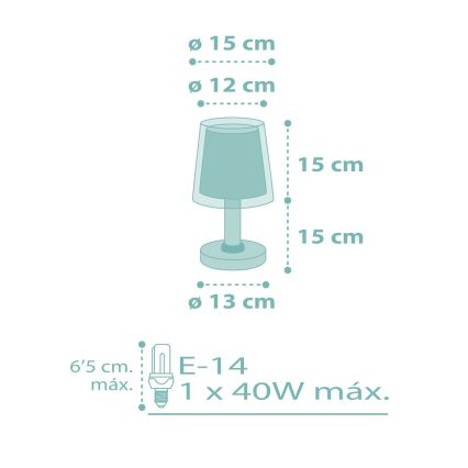 Dalber 81171H - Lampka dziecięca DREAM FLOWERS 1xE14/40W/230V