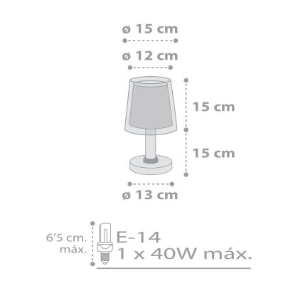 Dalber 81191E - Lampka dziecięca LIGHT FEELING 1xE14/40W/230V