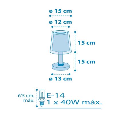 Dalber 81191T - Lampka dziecięca LIGHT FEELING 1xE14/40W/230V