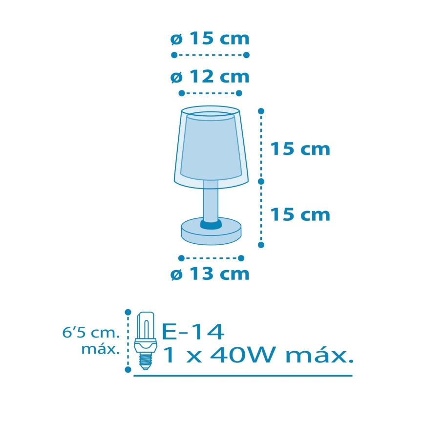 Dalber 81191T - Lampka dziecięca LIGHT FEELING 1xE14/40W/230V