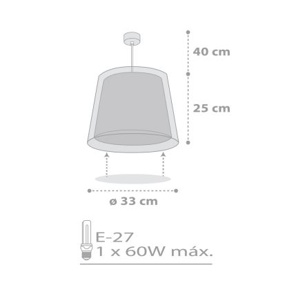 Dalber 81192E - Żyrandol dziecięcy LIGHT FEELING 1xE27/60W/230V