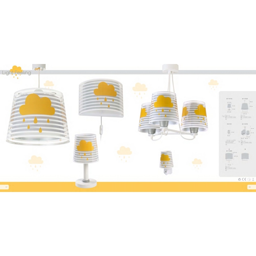 Dalber 81192E - Żyrandol dziecięcy LIGHT FEELING 1xE27/60W/230V