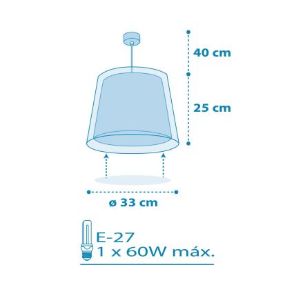 Dalber 81192T - Żyrandol dziecięcy LIGHT FEELING 1xE27/60W/230V