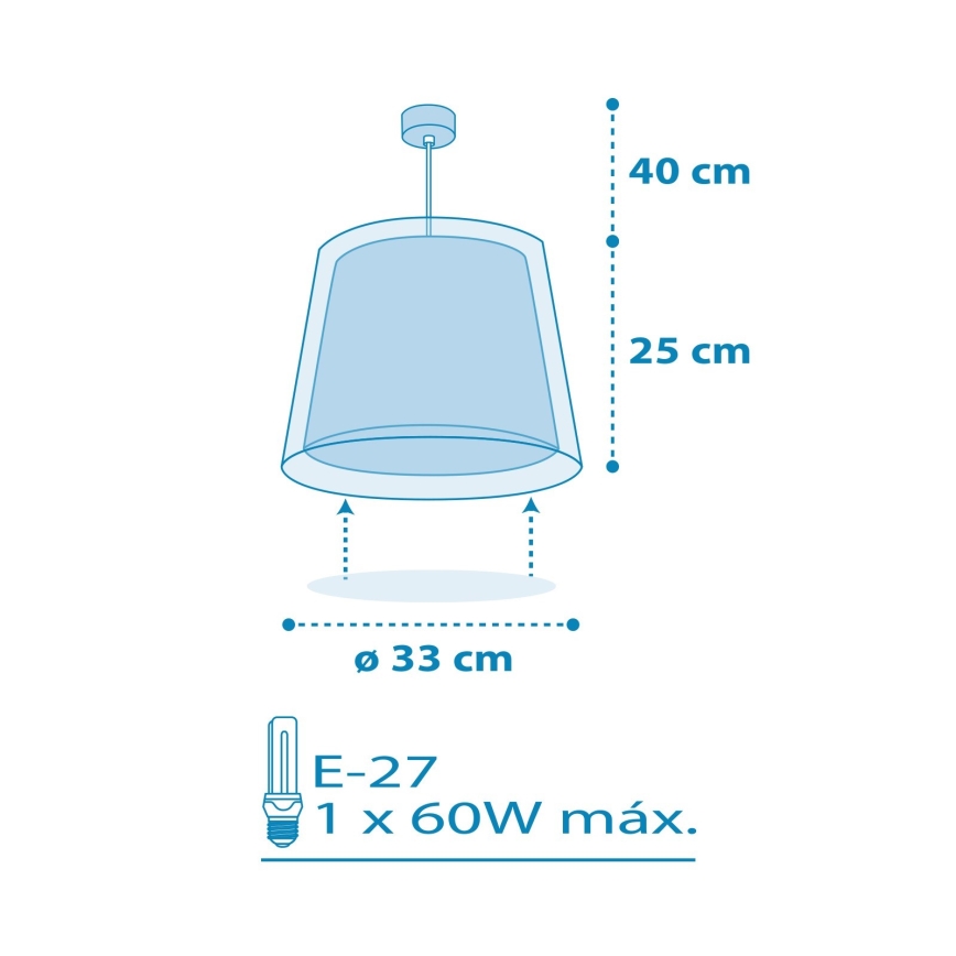 Dalber 81192T - Żyrandol dziecięcy LIGHT FEELING 1xE27/60W/230V