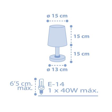 Dalber 82211T - Kinkiet dziecięcy STAR LIGHT 1xE14/40W/230V niebieski