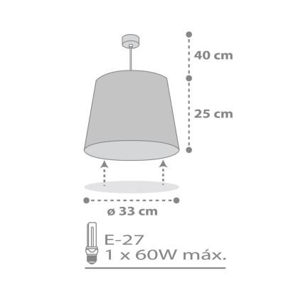 Dalber 82212B - Żyrandol dziecięcy STAR LIGHT 1xE27/60W/230V biały