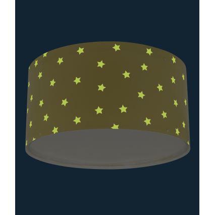 Dalber 82216A - Plafon dziecięcy STAR LIGHT 2xE27/60W/230V żółty