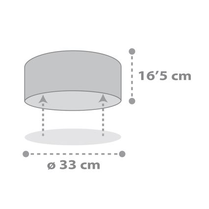 Dalber 82216B - Plafon dziecięcy STAR LIGHT 2xE27/60W/230V biały