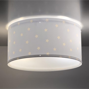 Dalber 82216T - Plafon dziecięcy STAR LIGHT 2xE27/60W/230V niebieski