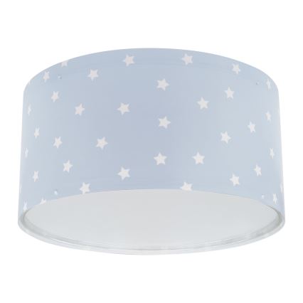 Dalber 82216T - Plafon dziecięcy STAR LIGHT 2xE27/60W/230V niebieski