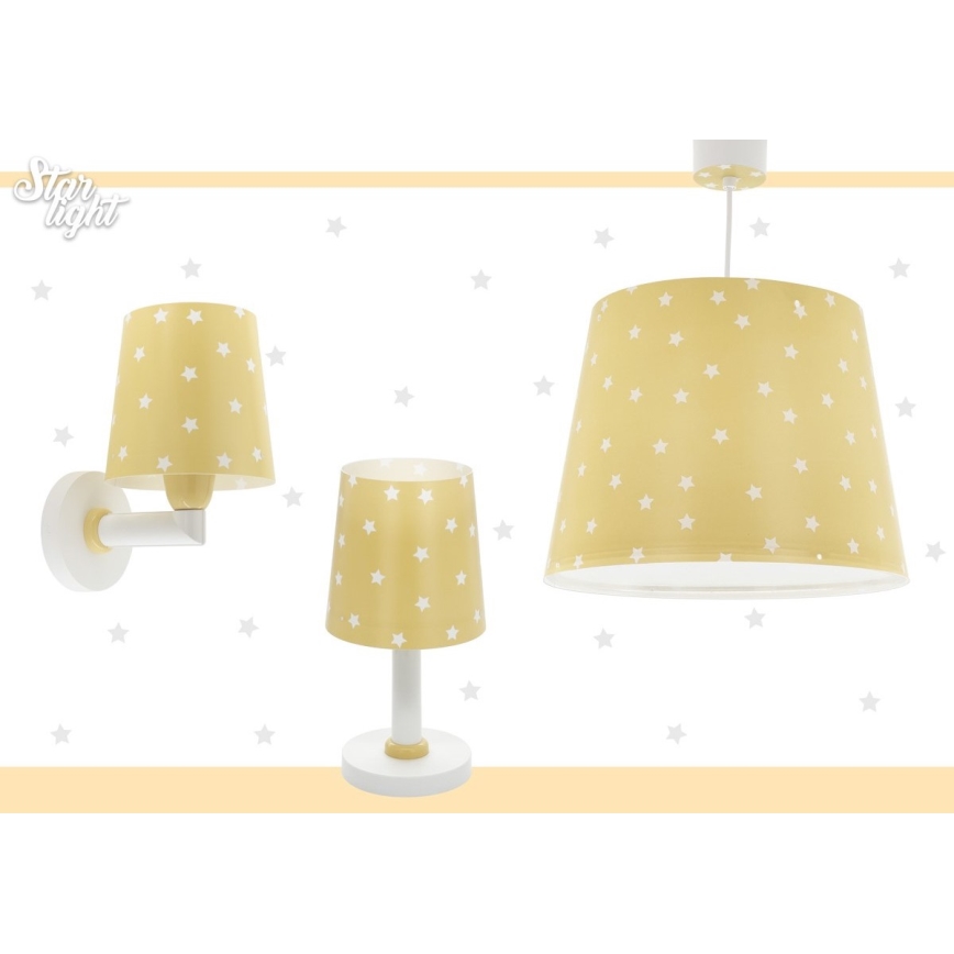 Dalber 82219A - Kinkiet dziecięcy STAR LIGHT 1xE27/60W/230V żółty