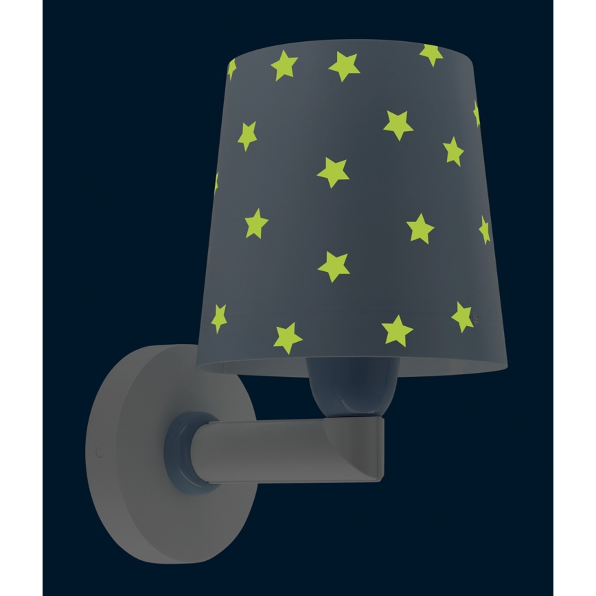 Dalber 82219T - Kinkiet dziecięcy STAR LIGHT 1xE27/60W/230V niebieski
